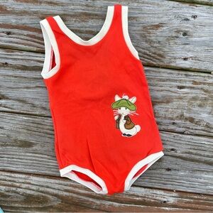 Vintage 60s/70s Benjamin Bunny Beatrix Potter Toddler Swimsuit